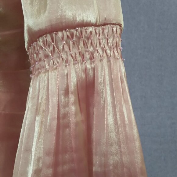 Vintage 80's J.R. Nites Jacket Gold Iridescent Ruched Rhinestone | Sz 12P - Picture 5 of 9